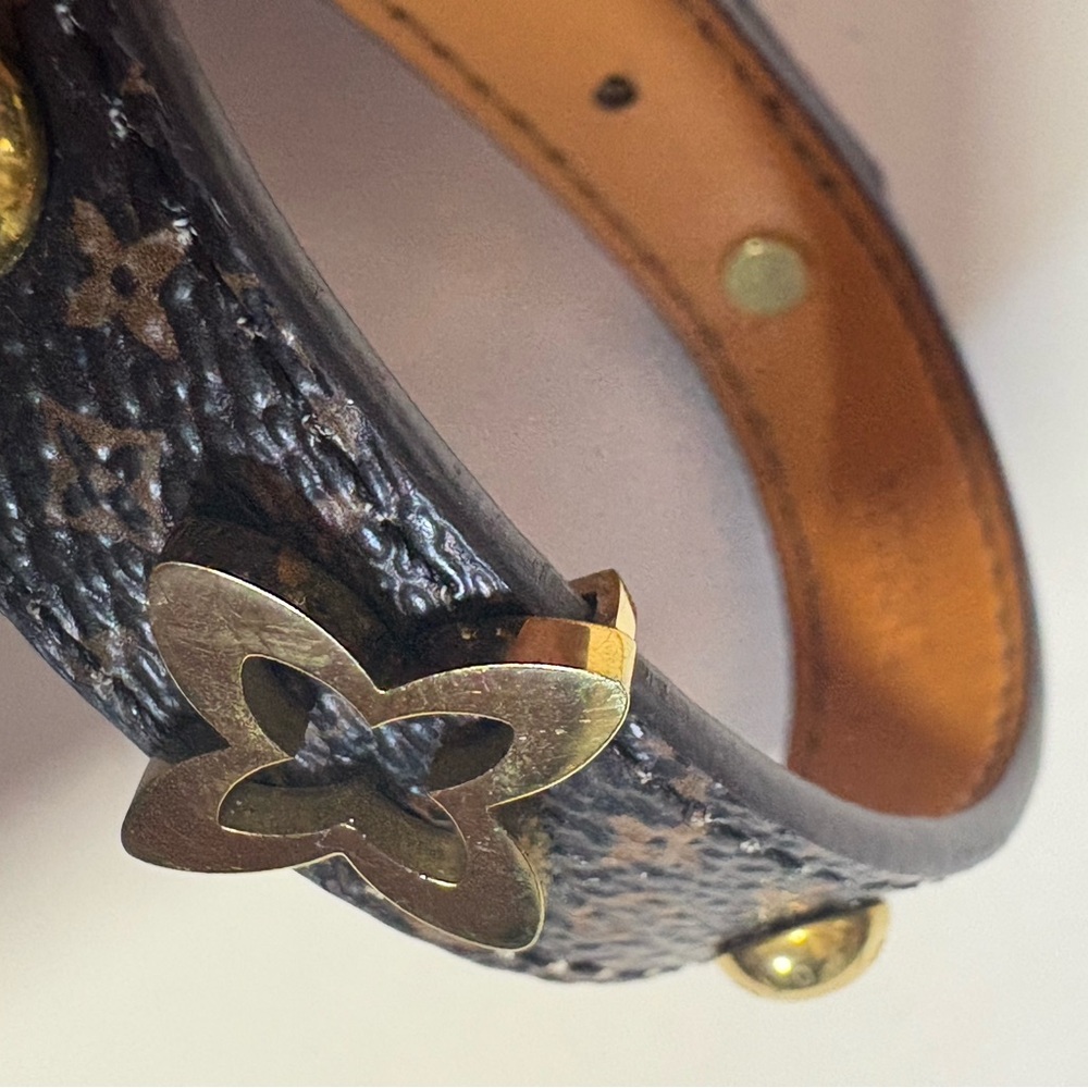 Louis Vuitton Monogram Black and Gold Belt